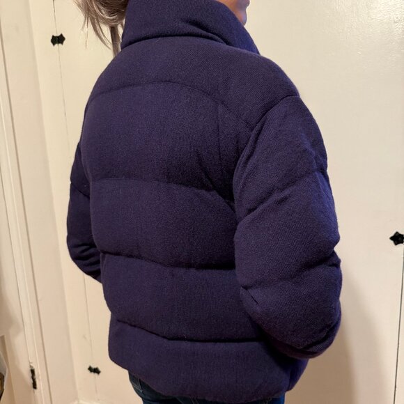 NAKEDCASHMERE Puffer Jacket – XS – 100% Cashmere – Deep Plum/Purple - Picture 2 of 4